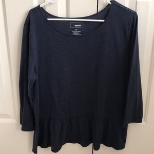Navy Long Sleeve Babydoll Style
